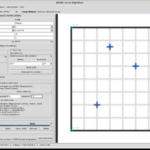 Pannello di verifica della calibrazione del Curve Digitalizer con confronto tra coordinate fisiche attese e calcolate.