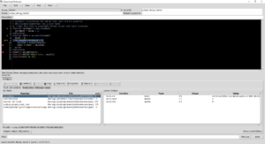 Screenshot of the GX-TXT Octave Script Workspace with an open script, an active breakpoint, and the debugger panel visible.