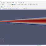 Modulo della velocità nel canale parametrico generato con Python e Gmsh