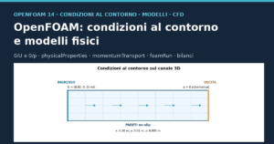 Copertina: OpenFOAM, condizioni al contorno e modelli fisici