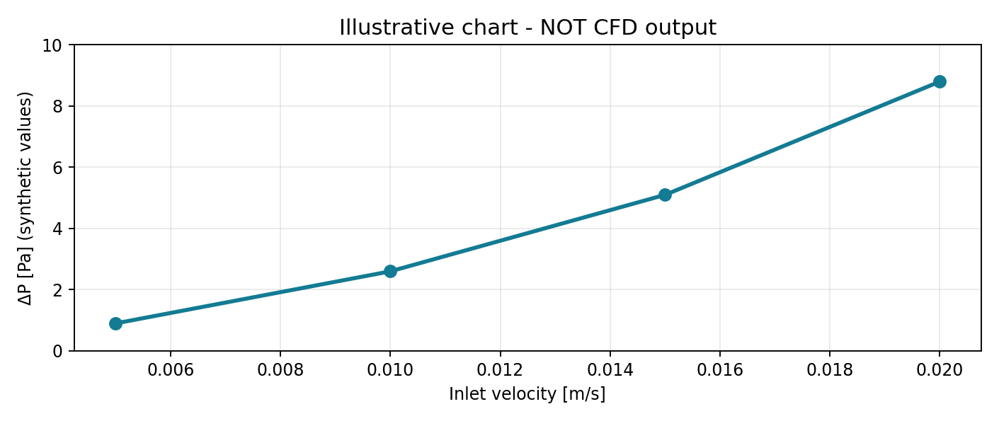 Example parametric curve, with invented data